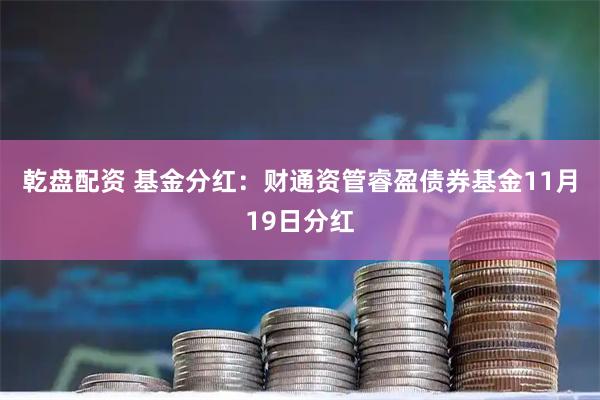 乾盘配资 基金分红：财通资管睿盈债券基金11月19日分红